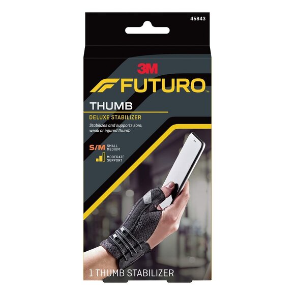 FUTURO Deluxe Thumb Stabilizer, Left or Right Hand, Small/Medium Size, Adjustabl - Picture 1 of 2